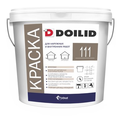 Doilid Дойлид Протект 111 акриловая краска для бетонных и деревянных полов, 3,5 кг