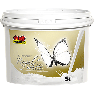 KosBud Косбуд ROYAL WHITE – латексная краска для стен и потолка, 5 л