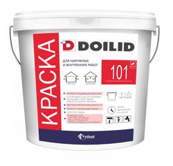 Doilid 101 - премиальная силиконовая фасадная краска на водной основе, 15,7 кг
