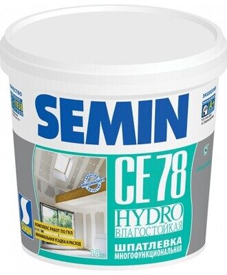 Semin CE 78 HYDRO -  облегчённая шпатлевка для полного комплекса работ по ГКЛ, 5 кг