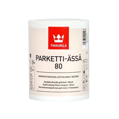 Tikkurila Parketti-Assa 80 - лак для паркетных и деревянных полов 5 л