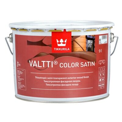 Tikkurila Valtti Color Satin - антисептик для наружных деревянных поверхностей 2,7 л