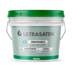 Oikos Ultrasaten - акриловая экологичная сверхстойкая эмаль с глянцевым, полуматовым или матовым эффектом