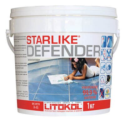 Litokol STARLIKE DEFENDER EVO антибактериальная эпоксидная фуга с цветным песком, 29 цветов, 1 кг