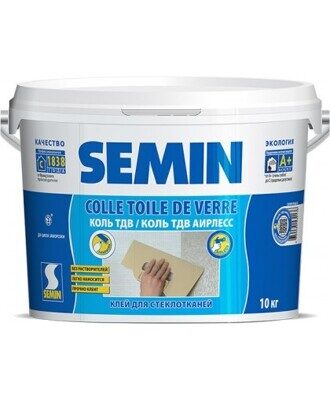 Semin COLLE TOILE DE VERRE -  клей для стеклообоев, стеклотканей, флизелина, 10 кг
