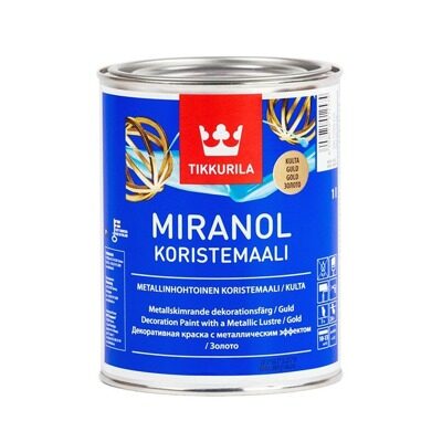 Tikkurila Miranol Gold - краска для окраски деталей, орнаментов и украшаений 0,9 л